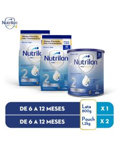 Pack Nutrilon Profutura 2 - Lata 800 g + 2 pouchs 1,2 kg